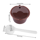 5Pcs Food Grade Pp 304 Stainless Steel Reusable Refillable Coffee Capsule Filter (Brown)