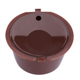 5Pcs Food Grade Pp 304 Stainless Steel Reusable Refillable Coffee Capsule Filter (Brown)
