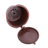 5Pcs Food Grade Pp 304 Stainless Steel Reusable Refillable Coffee Capsule Filter (Brown)