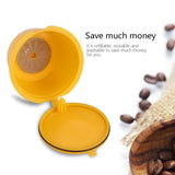 5Pcs Food Grade Pp 304 Stainless Steel Reusable Refillable Coffee Capsule Filter (Yellow)