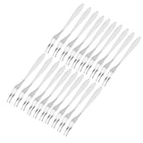 20Pcs/set Stainless Steel Fruit Fork Comfortable Long Handle Cake Desert Fruit Serving Forks