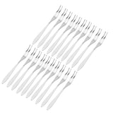 20Pcs/set Stainless Steel Fruit Fork Comfortable Long Handle Cake Desert Fruit Serving Forks