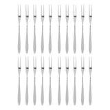 20Pcs/set Stainless Steel Fruit Fork Comfortable Long Handle Cake Desert Fruit Serving Forks