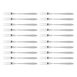 20Pcs/set Stainless Steel Fruit Fork Comfortable Long Handle Cake Desert Fruit Serving Forks