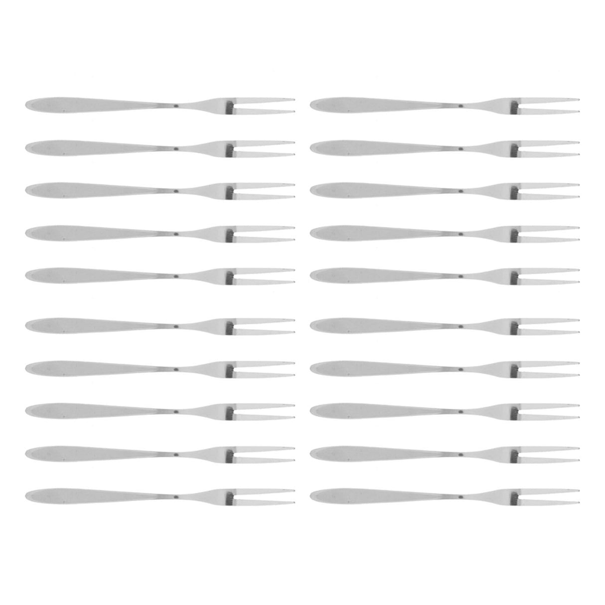 20Pcs/set Stainless Steel Fruit Fork Comfortable Long Handle Cake Desert Fruit Serving Forks