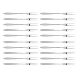 20Pcs/set Stainless Steel Fruit Fork Comfortable Long Handle Cake Desert Fruit Serving Forks