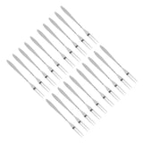 20Pcs/set Stainless Steel Fruit Fork Comfortable Long Handle Cake Desert Fruit Serving Forks