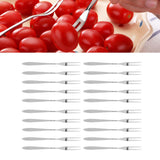 20Pcs/set Stainless Steel Fruit Fork Comfortable Long Handle Cake Desert Fruit Serving Forks