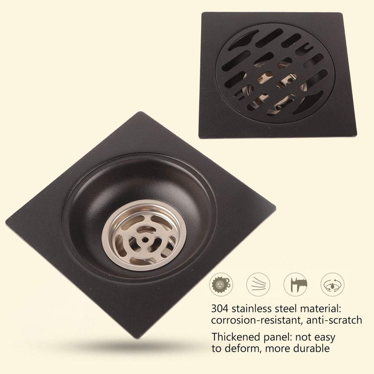 Thickened Stainless Steel Heavy Duty Home Bathroom Shower Deodorizing Waste Floor Drain