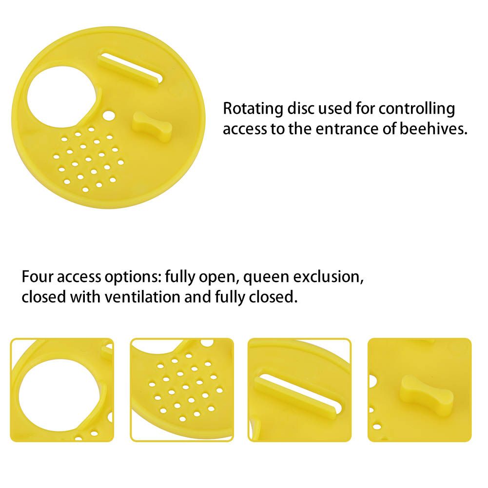 12pcs Plastic Round Beehives Nest Door Vent Beehive Beekeeping Tools