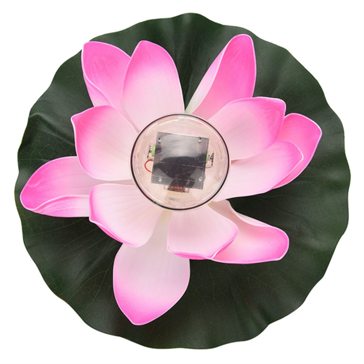 Waterproof Solar Power LED Color Changing Lotus Flower Floating Lamp Garden Colorful Pink