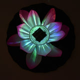 Waterproof Solar Power LED Color Changing Lotus Flower Floating Lamp Garden Colorful Pink - Extra Image