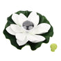Waterproof Solar Power LED Color Changing Lotus Flower Floating Lamp Garden Colorful White
