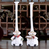 Creative Resin Kitchen Chef Figurine Decor House Restaurant Cafe Decorative Accessories Gift - Front View