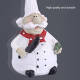 Creative Resin Kitchen Chef Figurine Decor House Restaurant Cafe Decorative Accessories Gift - Top-Down View