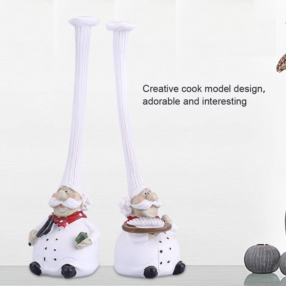 Creative Resin Kitchen Chef Figurine Decor House Restaurant Cafe Decorative Accessories Gift