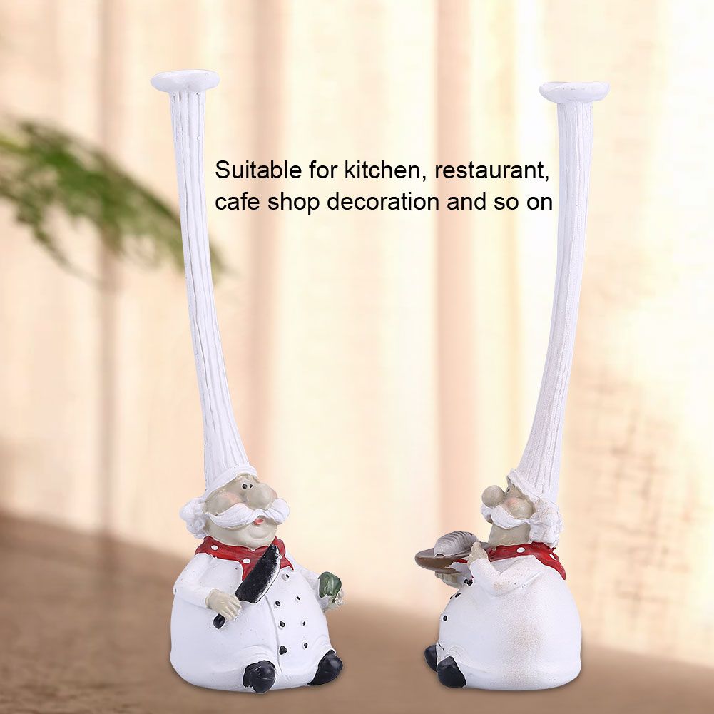 Creative Resin Kitchen Chef Figurine Decor House Restaurant Cafe Decorative Accessories Gift