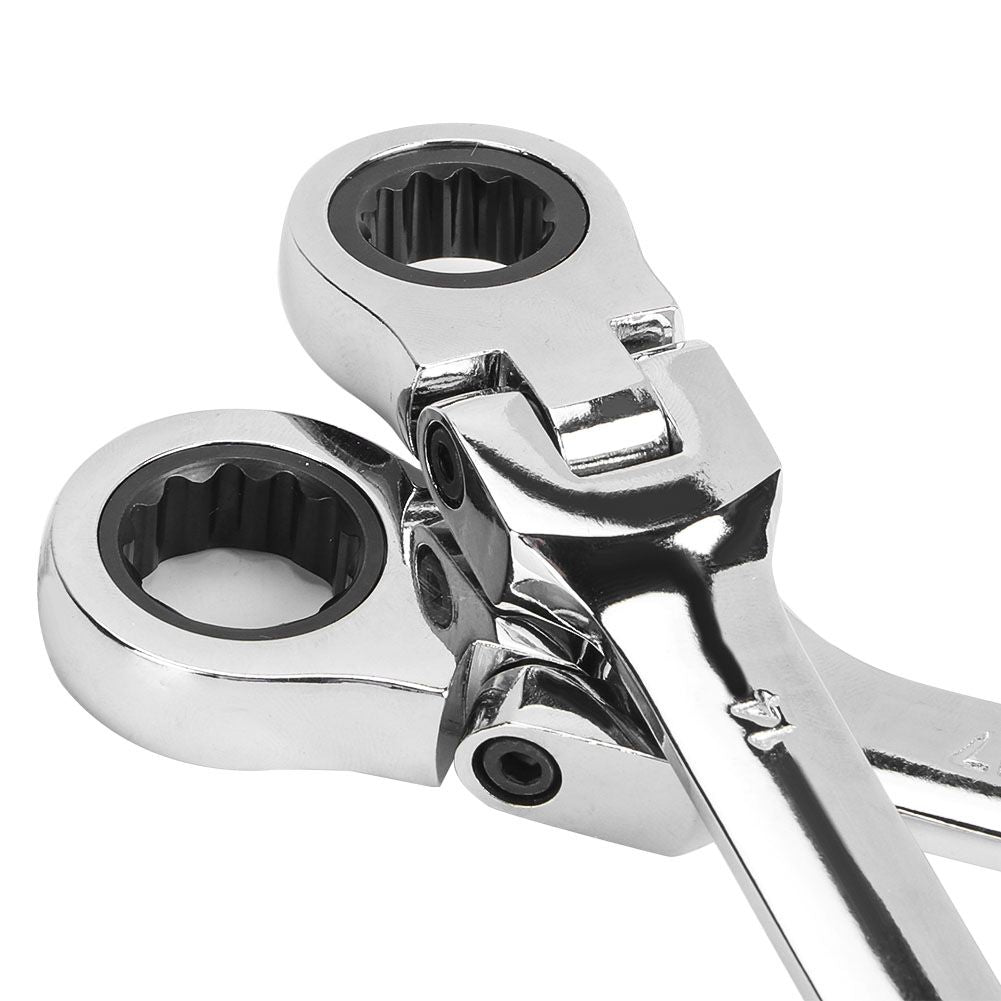 6Pcs Flexible Head Multi functional Ratchet Conination Spanner Wrench 8-17mm Repair Tools Set