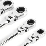 6Pcs Flexible Head Multi functional Ratchet Conination Spanner Wrench 8-17mm Repair Tools Set