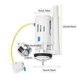 ABS Toilet Fitting Push Button Dual Drain Flush Valve Water Tank Accessory (One Piece Toilet) - Front View