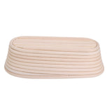Handmade Unbleached Natural Cane Banneton Proofing Basket Dough Bread Baking Kit 27.5x14x8cm