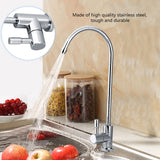 1/4'' zinc alloy Kitchen Sink Faucet Tap Chrome Reverse Osmosis RO Drinking Water Filter - Front View