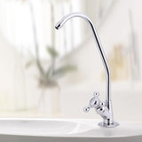 1/4'' Zinc Alloy Kitchen Faucet Tap Chrome Reverse Osmosis RO Drinking Water Filter - Front View