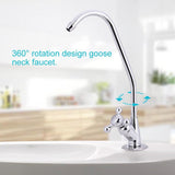 1/4'' Zinc Alloy Kitchen Faucet Tap Chrome Reverse Osmosis RO Drinking Water Filter - Side View