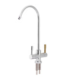 1/4'' Double Holes Sink Faucet Tap Chrome Reverse Osmosis RO Drinking Water Filter - Front View