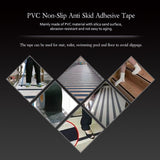 5M*5cm PVC NOn Slip Anti Skid Adhesive Tape for Stair Step Floor Safety Decoration (Black)
