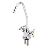 1/4'' Zinc Alloy Kitchen Double Head Faucet Tap Chrome Reverse Osmosis RO Drinking Water Filter
