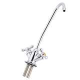 1/4'' Zinc Alloy Kitchen Double Head Faucet Tap Chrome Reverse Osmosis RO Drinking Water Filter - Extra Image