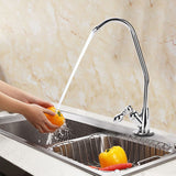 1/4'' Zinc Alloy Kitchen Faucet Tap Chrome Reverse Osmosis RO Drinking Water Filter - Front View