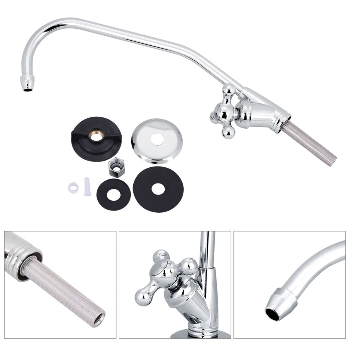 1/4'' Zinc Alloy Kitchen Faucet Tap Chrome Reverse Osmosis RO Drinking Water Filter