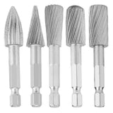 5pcs 1/4inch Hex Shank High Speed Steel Burrs Rotary Files Tools for Aluminum and Iron Hardware - Extra Image