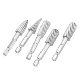 5pcs 1/4inch Hex Shank High Speed Steel Burrs Rotary Files Tools for Aluminum and Iron Hardware - Extra Image