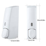 600ml Wall Mounted Manual Foam Soap Liquid Dispenser Lotion Box for Bathroom Kitchen (White)