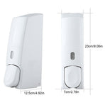 600ml Wall Mounted Manual Foam Soap Liquid Dispenser Lotion Box for Bathroom Kitchen (White)
