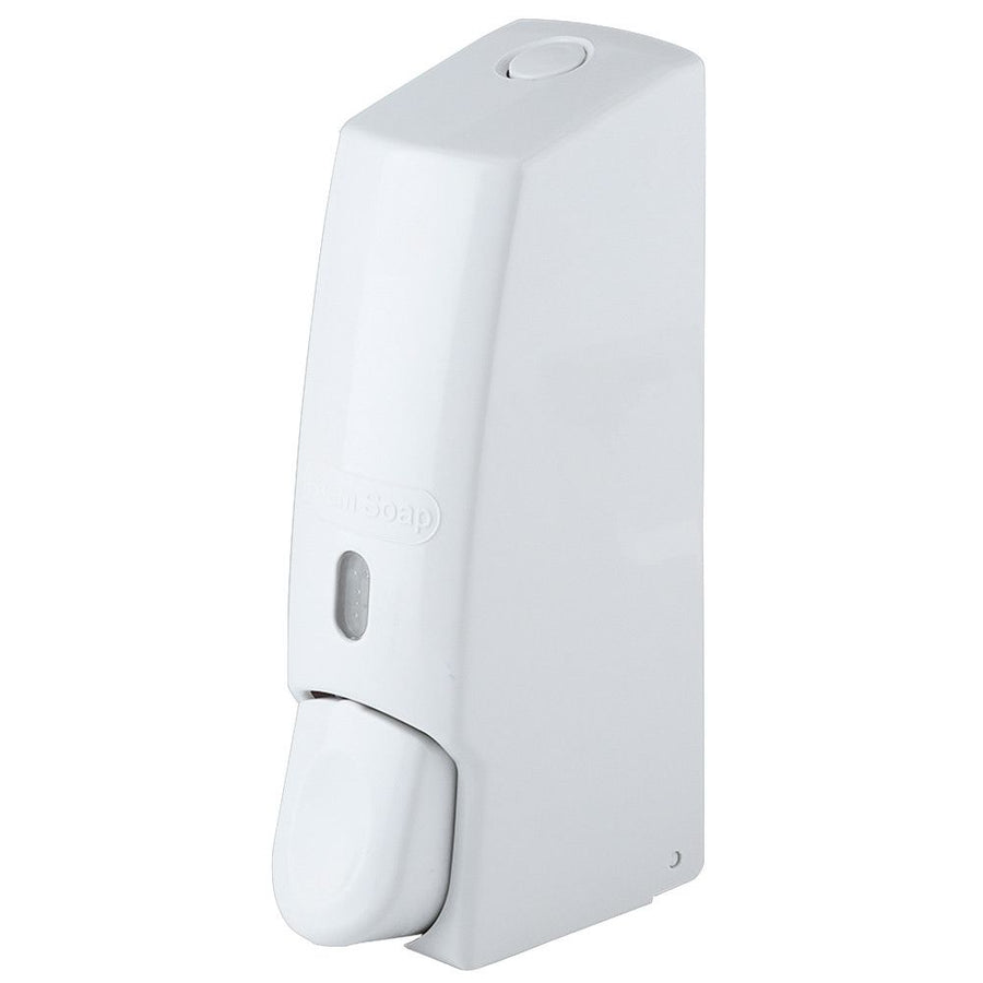 600ml Wall Mounted Manual Foam Soap Liquid Dispenser Lotion Box for Bathroom Kitchen (White)