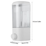 500ml Bathroom Hotel Wall Mounted Plastic Soap Liquid Shampoo Lotion Manual Dispenser