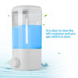 500ml Bathroom Hotel Wall Mounted Plastic Soap Liquid Shampoo Lotion Manual Dispenser - Rear View