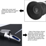 Portable Bee Tools Honey Refractometer 58-90% (sugar content) Honey Concentration Meter - Rear View