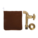 Wall Mounted Vintage Solid Brass Faucet Single Cold Water Tape for Kitchen Sink Mop Pool (Long) - Extra Image