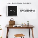 25cm*25cm Message Plastic Letter Board Sign Changeable Letters Numbers Room Decor (White Frame) - Side View