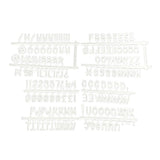 25cm*25cm Message Plastic Letter Board Sign Changeable Letters Numbers Room Decor (White Frame) - Low Angle