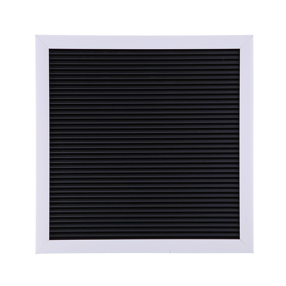 25cm*25cm Message Plastic Letter Board Sign Changeable Letters Numbers Room Decor (White Frame)