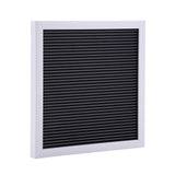25cm*25cm Message Plastic Letter Board Sign Changeable Letters Numbers Room Decor (White Frame)