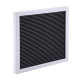 25cm*25cm Message Plastic Letter Board Sign Changeable Letters Numbers Room Decor (White Frame)