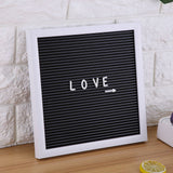 25cm*25cm Message Plastic Letter Board Sign Changeable Letters Numbers Room Decor (White Frame) - Extra Image