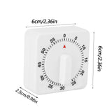 Portable 60 Minutes Count Down Mechanical Timer Baking Kitchen Cooking Tool Food Preparation - Close-Up Angle
